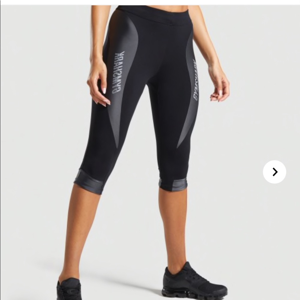 Gymshark Turbo Cropped Leggings- Black (Small)